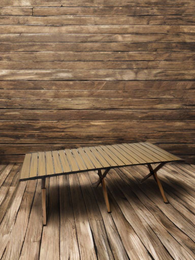 โต๊ะพับ 120X Eggroll Table  (ลายไม้)