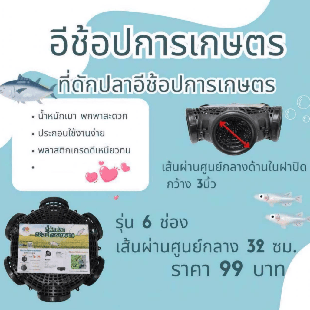 ที่ดักปลา 6 ช่อง