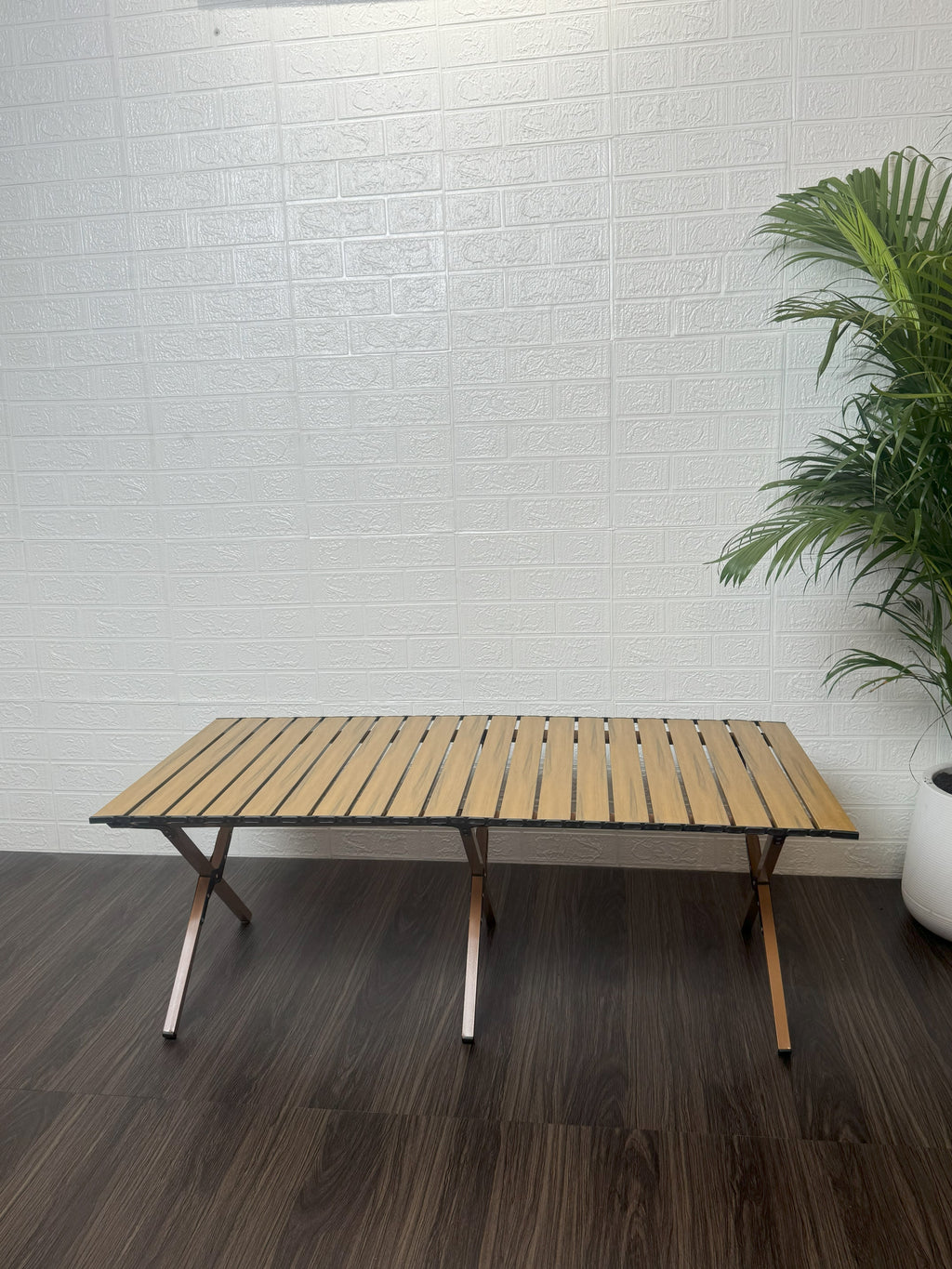 โต๊ะพับ 120X Eggroll Table  (ลายไม้)