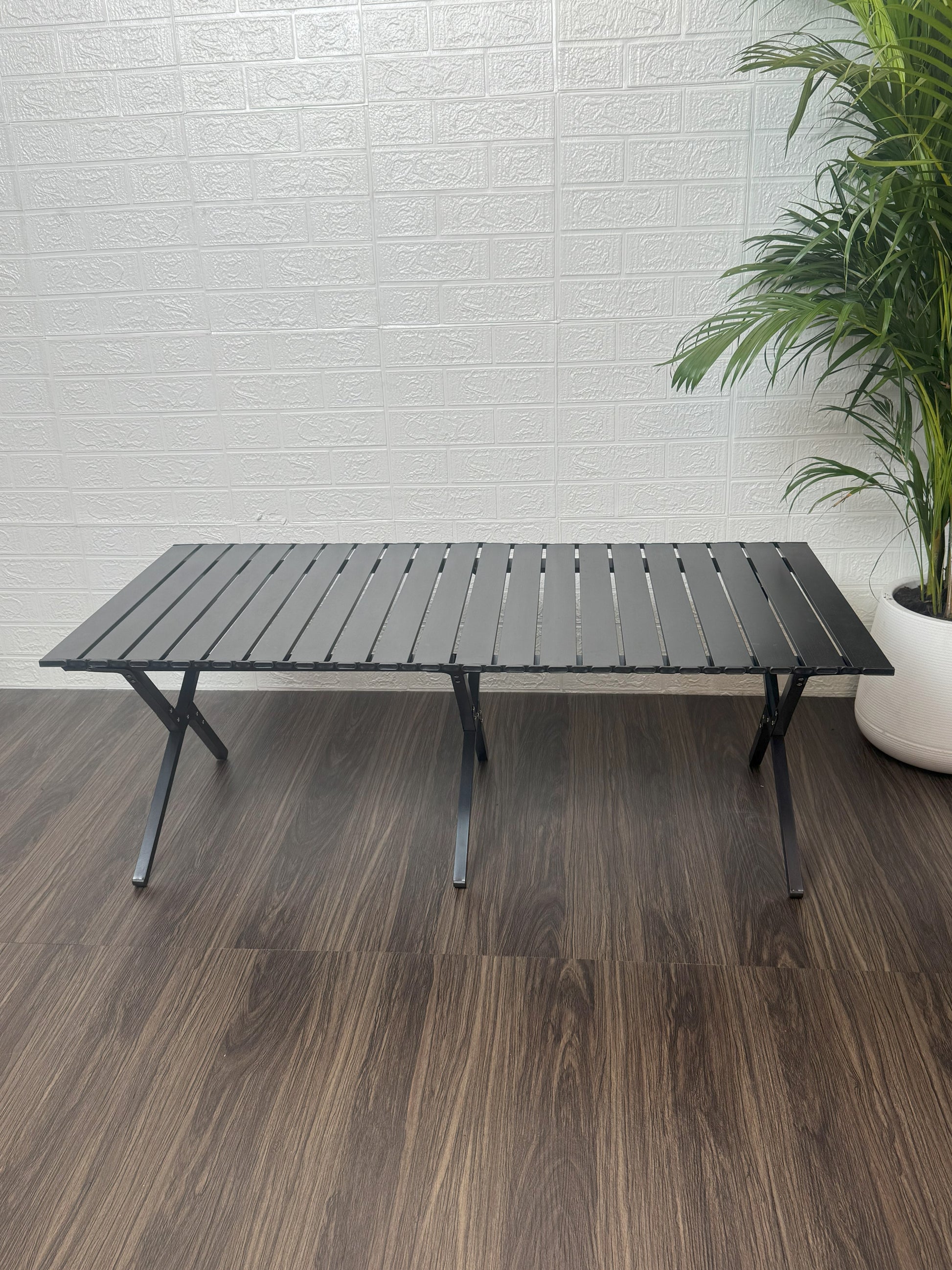 โต๊ะพับ 150X Eggroll Table (สีดำขาดำ)